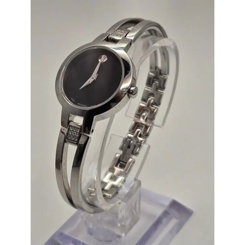 Movado Amorosa Stainless Steel Diamond Quartz Watch Sapphire Minimalist Preppy